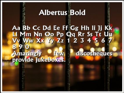 Albertus Bold Font
