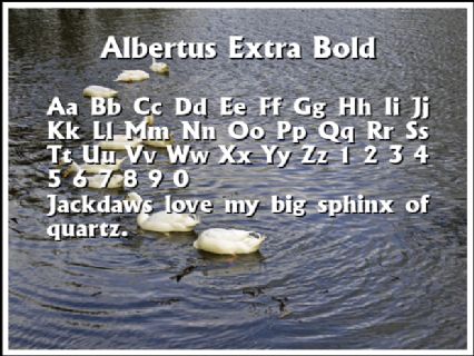 Albertus Extra Bold Font Preview