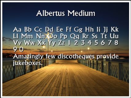 Albertus Medium Font Preview