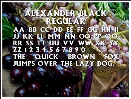 Alexander Black Regular Font Preview