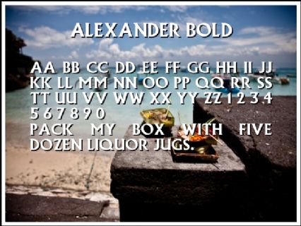 Alexander Bold Font Preview