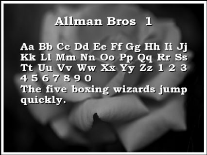 Allman Bros  1 Font Preview