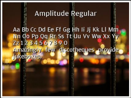 Amplitude Regular Font Preview