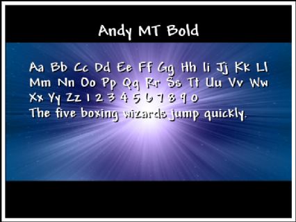 Andy MT Bold Font