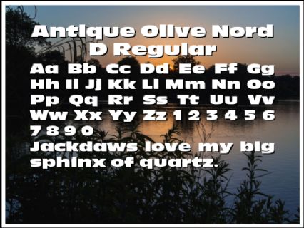 Antique Olive Nord D Regular Font Preview