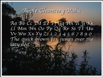 Apple Chancery Italic Font Preview