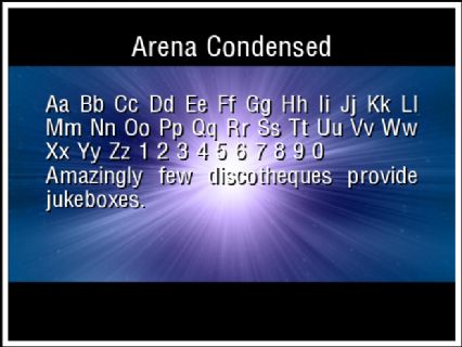 Arena Condensed Font