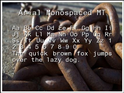 Arial Monospaced MT Font Preview