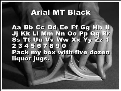 Arial MT Black Font Preview