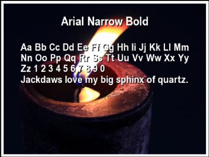 Arial Narrow Bold Font
