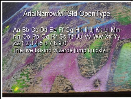 ArialNarrowMTStd OpenType Font Preview