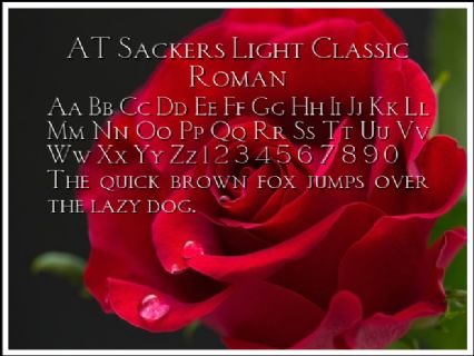 AT Sackers Light Classic Roman Font Preview