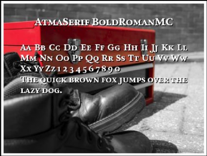 AtmaSerif BoldRomanMC Font Preview