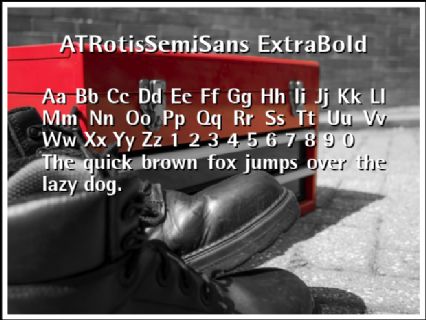 ATRotisSemiSans ExtraBold Font Preview