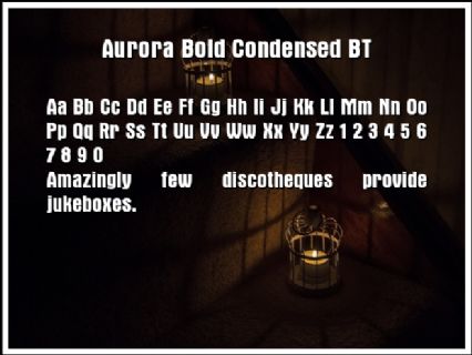 Aurora Bold Condensed BT Font