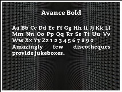 Avance Bold Font