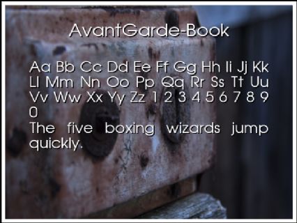 AvantGarde-Book Font Preview