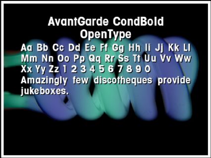 AvantGarde CondBold OpenType Font