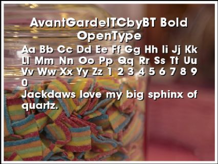 AvantGardeITCbyBT Bold OpenType Font Preview