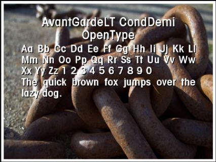 AvantGardeLT CondDemi OpenType Font