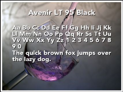 Avenir LT 95 Black Font Preview