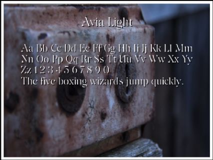 Avia Light Font