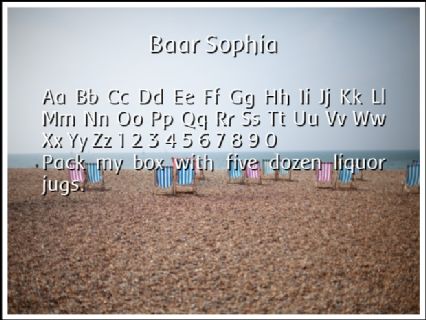 Baar Sophia Font Preview