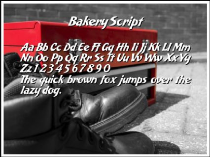 Bakery Script Font Preview
