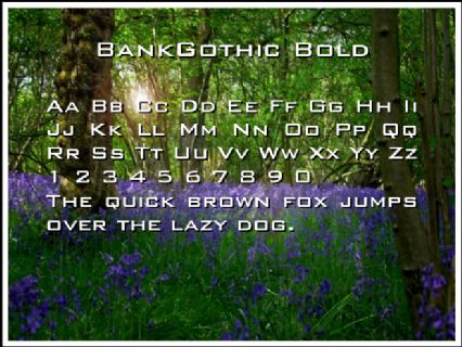 BankGothic Bold Font Preview