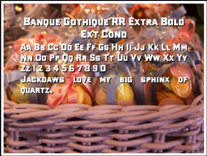 Banque Gothique RR Extra Bold Ext Cond Font