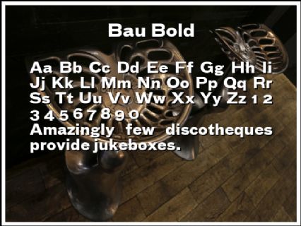 Bau Bold Font Preview