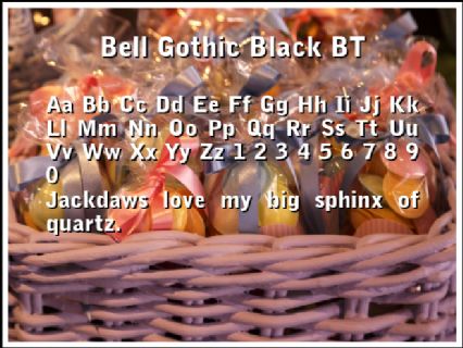 Bell Gothic Black BT Font Preview