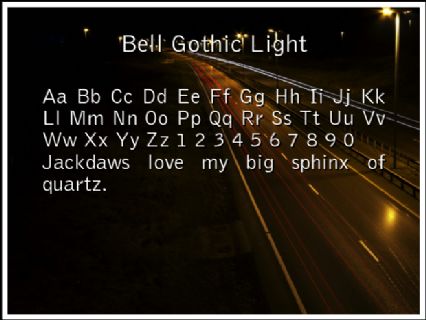 Bell Gothic Light Font