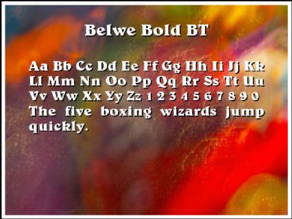 Belwe Bold BT Font