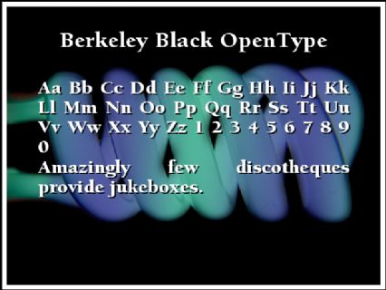 Berkeley Black OpenType Font Preview