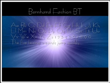 Bernhard Fashion BT Font Preview