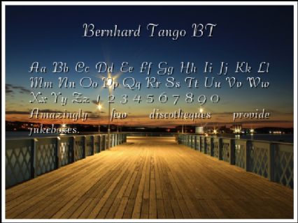 Bernhard Tango BT Font Preview