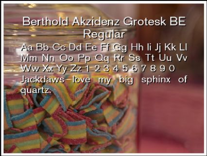 Berthold Akzidenz Grotesk BE Regular Font
