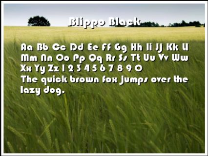 Blippo Black Font Preview