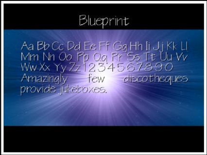 Blueprint Font Preview