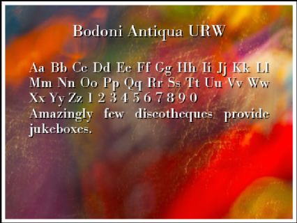 Bodoni Antiqua URW Font Preview