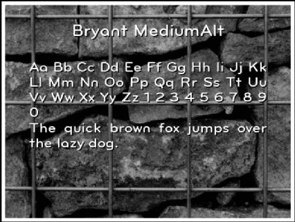 Bryant MediumAlt Font Preview