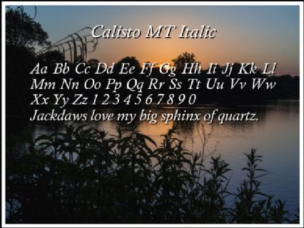 free calisto mt font