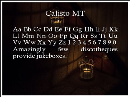 Calisto MT Font