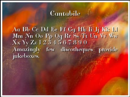 Cantabile Font Preview
