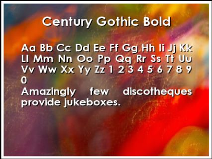 Century Gothic Bold Font