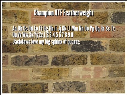 Champion HTF Featherweight Font