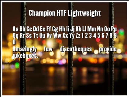 Champion HTF Lightweight Font