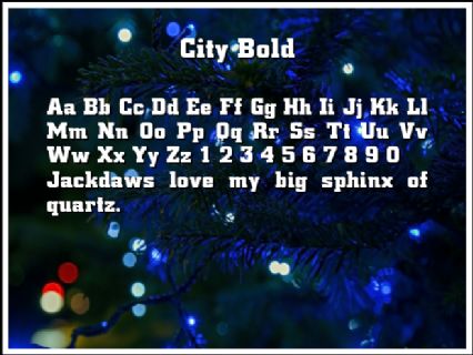 City Bold Font Preview