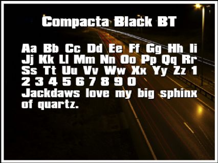 Compacta Black BT Font